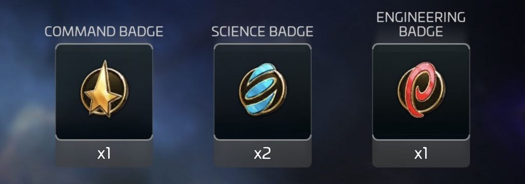 Star Trek Fleet Command Officer Badges