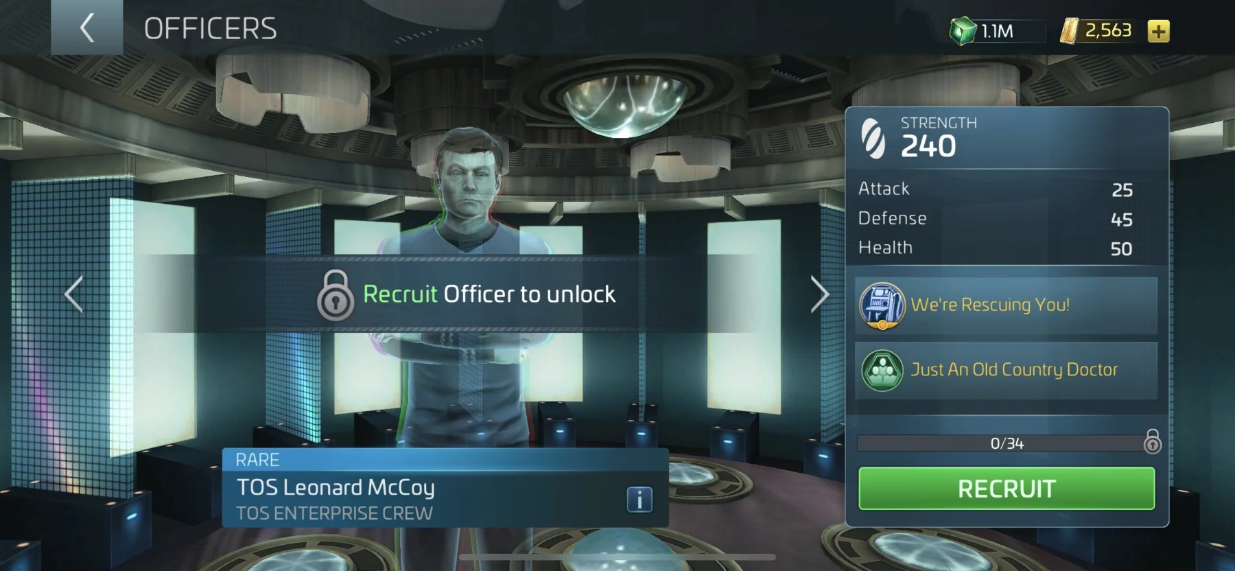 Star Trek Fleet Command Officer TOS Leonard McCoy