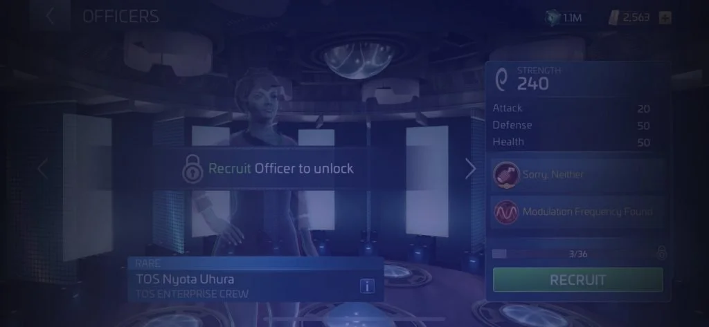 Star Trek Fleet Command Offizier TOS Nyota Uhura