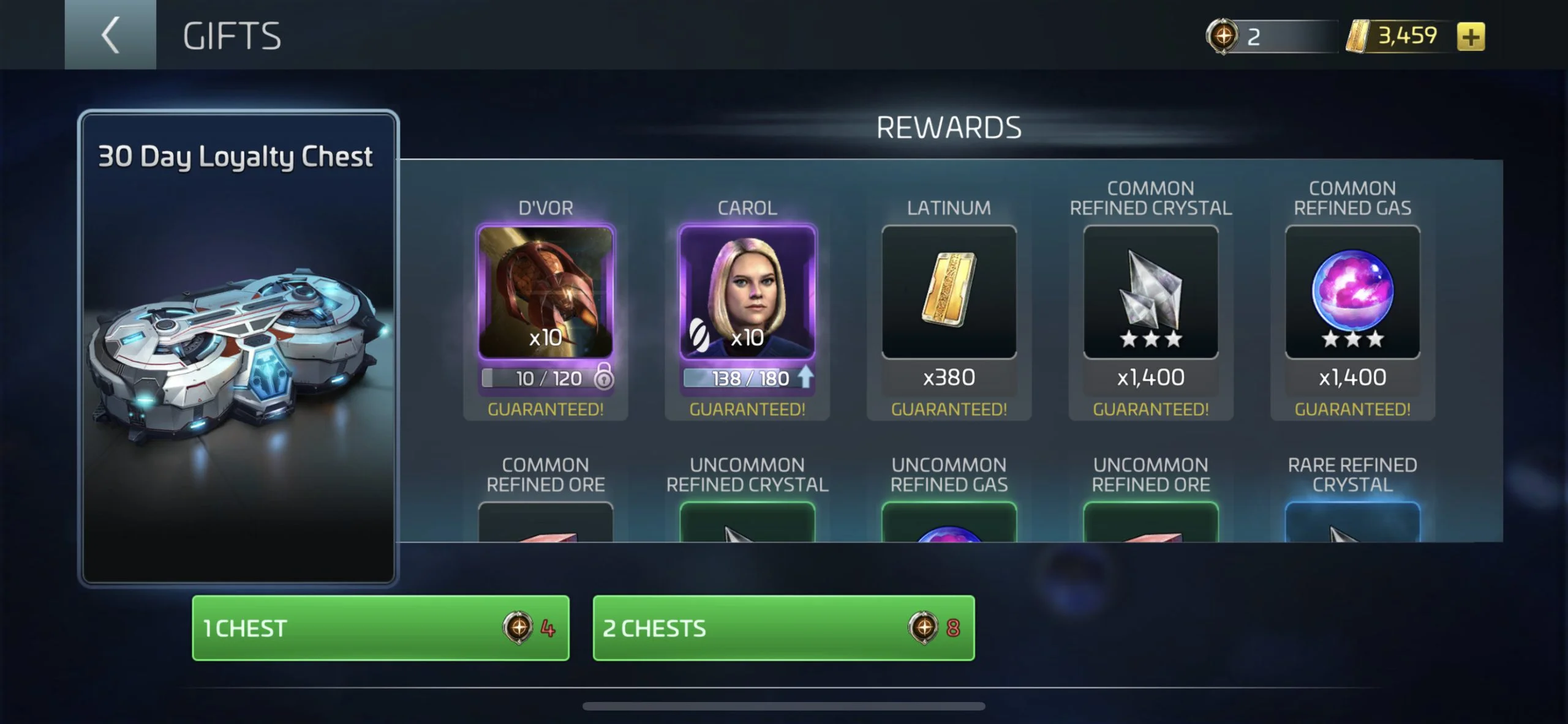 Star Trek Fleet Command Loyalty Chest Rewards