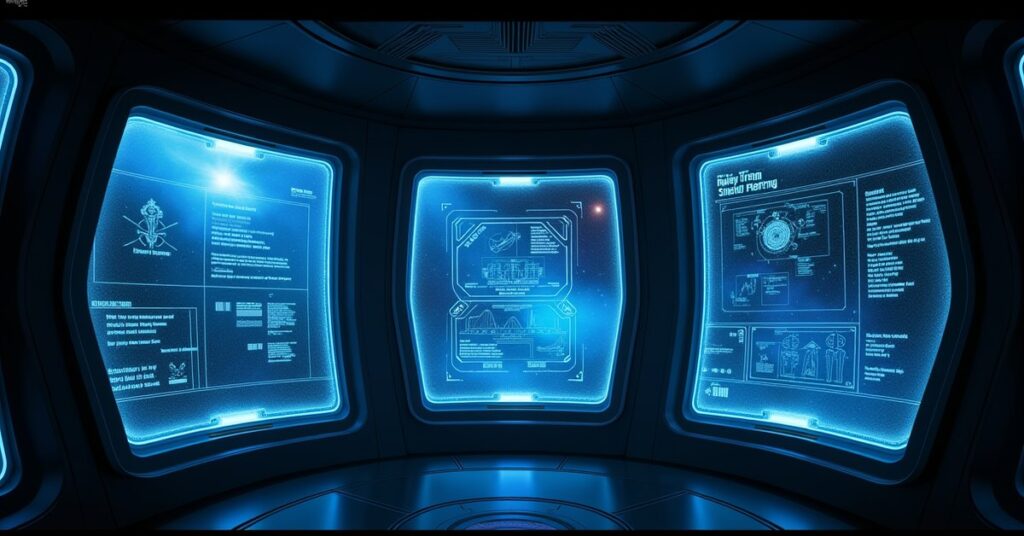 5★ Battleship Shield Piercing in Star Trek Fleet Command: a research vessel and orbital laboratory in deep space.