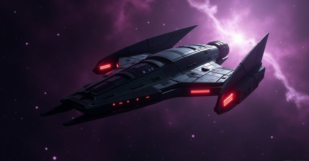 Alliance Ω-Bird-of-Prey Interceptor hostile from Star Trek Fleet Command's Mirror Universe arc