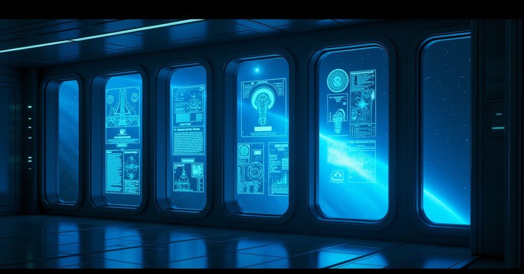 Artifact Research in Star Trek Fleet Command: a research vessel and orbital laboratory in deep space.