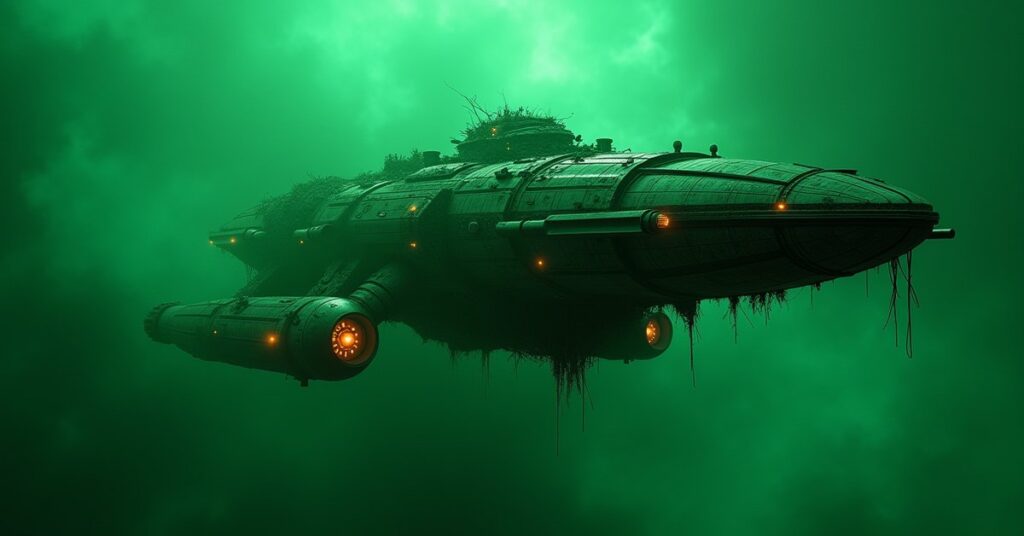 Assimilated Coryn-class Explorer, a Borg-corrupted Q Continuum warship, in STFC