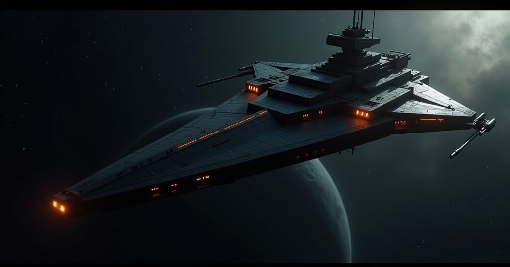 Belakan Tyrant Battleship hostile firing energy and kinetic weapons in Star Trek Fleet Command