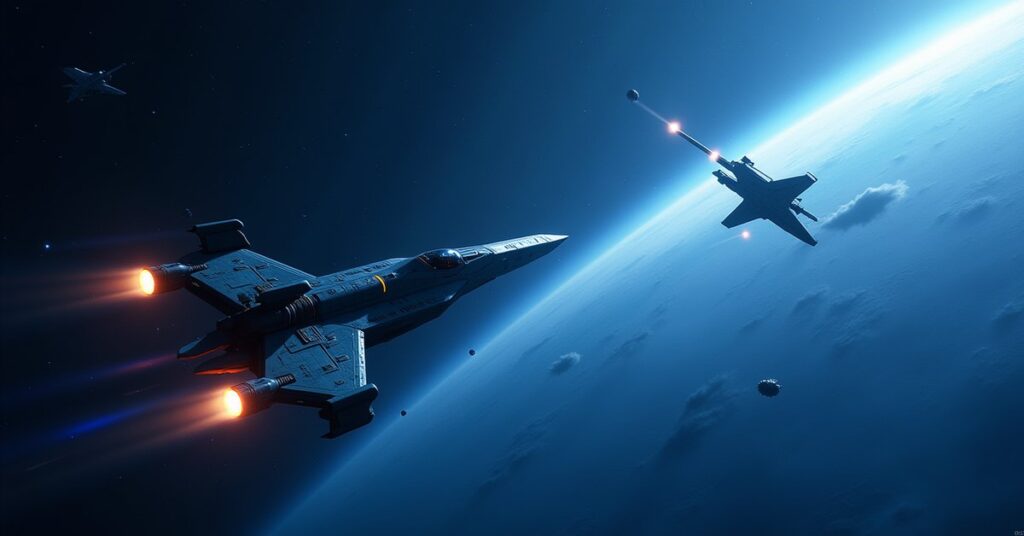 Star Trek Fleet Command Combat Training 32 Veteran mission, a warship engaging a hostile captain in neutral space
