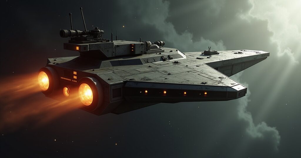 Corvallen Rebel battleship, a neutral mercenary warship in Star Trek Fleet Command