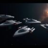 Star Trek Fleet Command Dominion ships in deep space