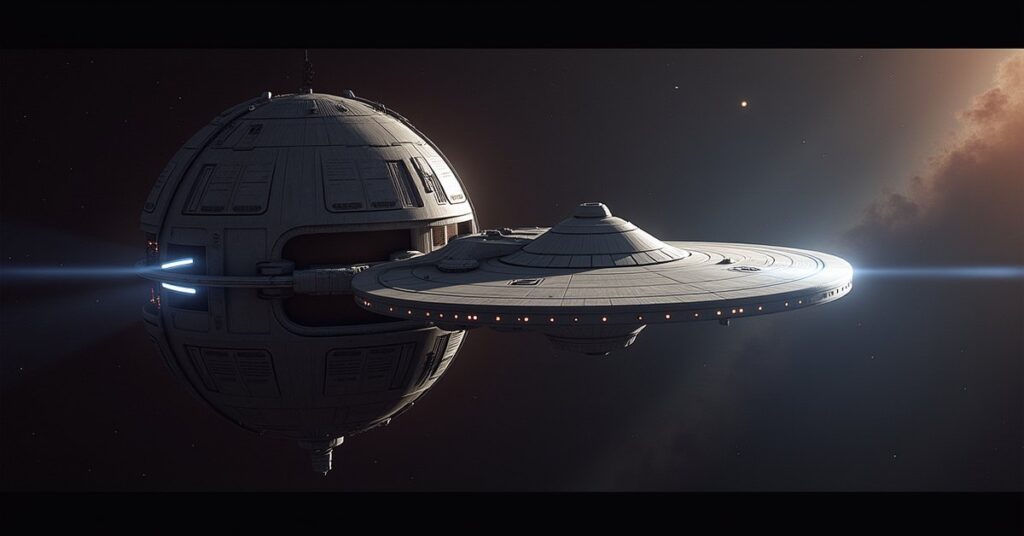 Faction Favors Research in Star Trek Fleet Command: a research vessel and orbital laboratory in deep space.