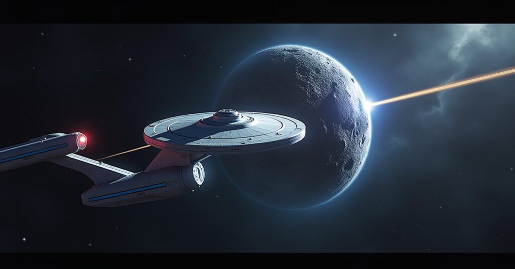 Federation Devotion in Star Trek Fleet Command: a research vessel and orbital laboratory in deep space.