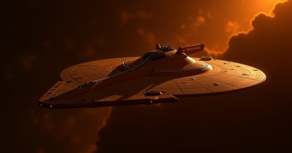 Cardassian Galor-Class Warship hostile ship in deep space in Star Trek Fleet Command