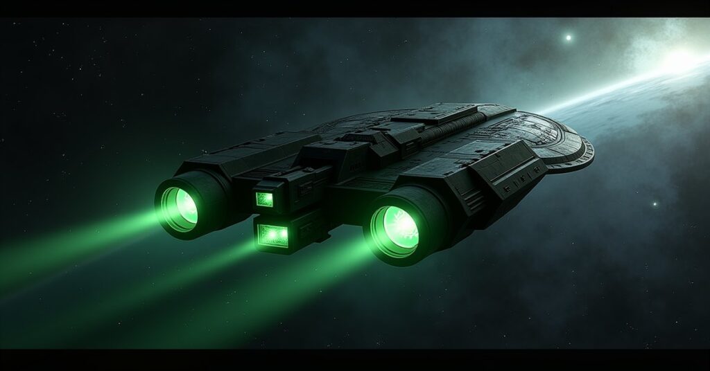 I.K.S. Gre'Thor, a grade 7 Klingon Interceptor warship, in Star Trek Fleet Command