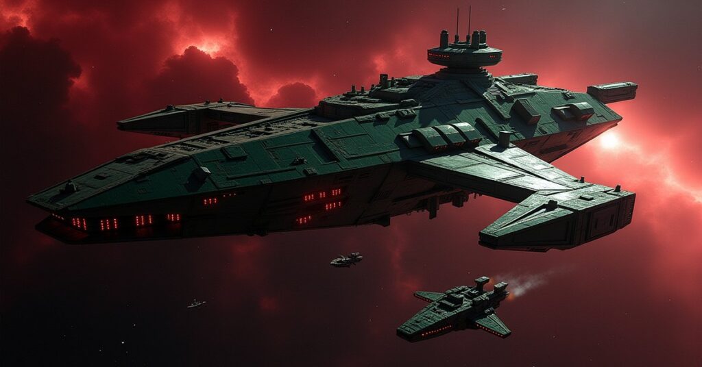 Klingon Arsenal armada station in Star Trek Fleet Command, a fortified Klingon battle station in deep space