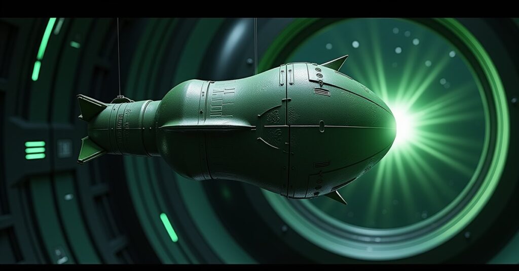 Metreon Cascade Warhead artifact glowing aboard a starship in Star Trek Fleet Command