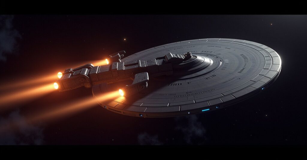 Mudd’s Mudd in Star Trek Fleet Command: a research vessel and orbital laboratory in deep space.