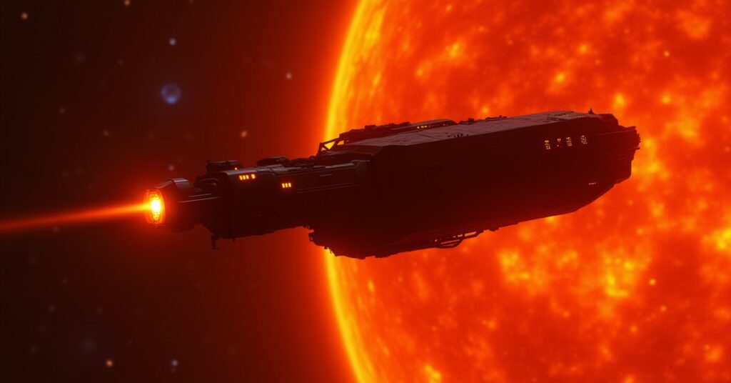 Pakled Thief Hostiles in Star Trek Fleet Command: the hostile warship with weapons charging.