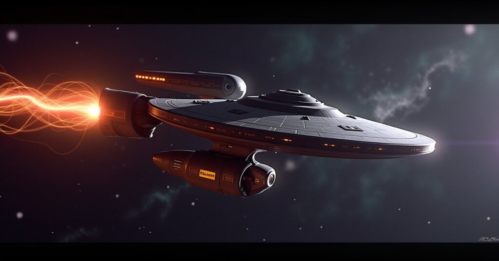 Prime Federation Tribute in Star Trek Fleet Command: a research vessel and orbital laboratory in deep space.