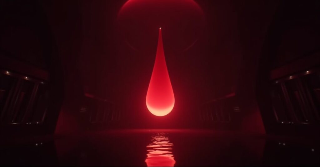 Red Matter Forbidden Tech artifact glowing crimson aboard a Star Trek Fleet Command warship