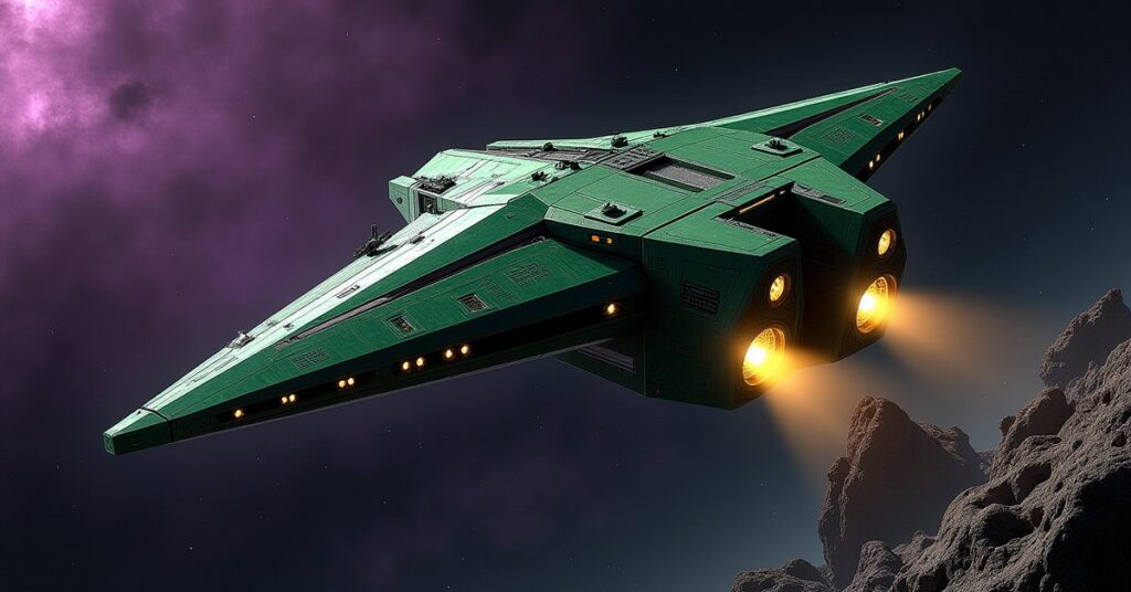 Romulan Republic Miner, a Mirror Universe survey ship hostile in Star Trek Fleet Command
