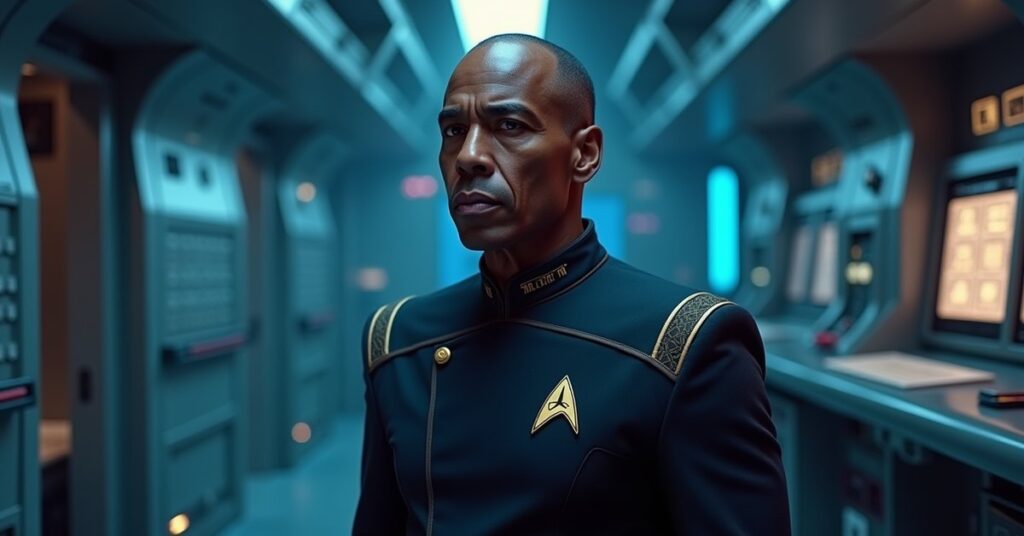 Doctor Joseph M'Benga in Starfleet uniform for SNW M'Benga STFC officer guide
