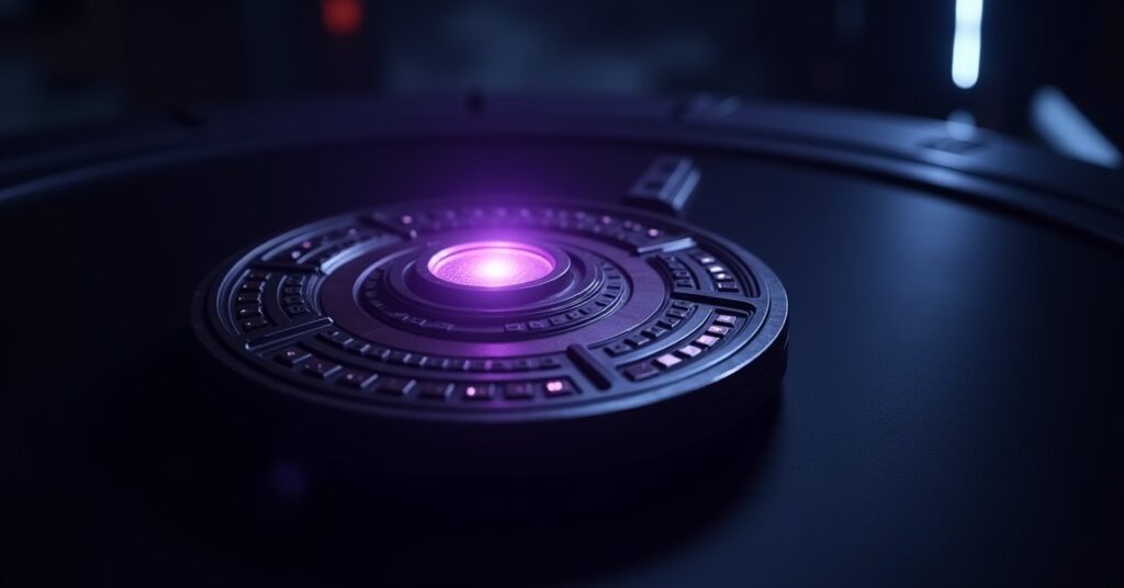 Tantalus Field Forbidden Tech artifact glowing aboard a starship in Star Trek Fleet Command