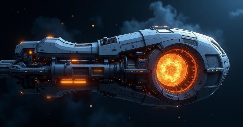 Transogen Forge station building in Star Trek Fleet Command, glowing refinery core with Isolytic energy.