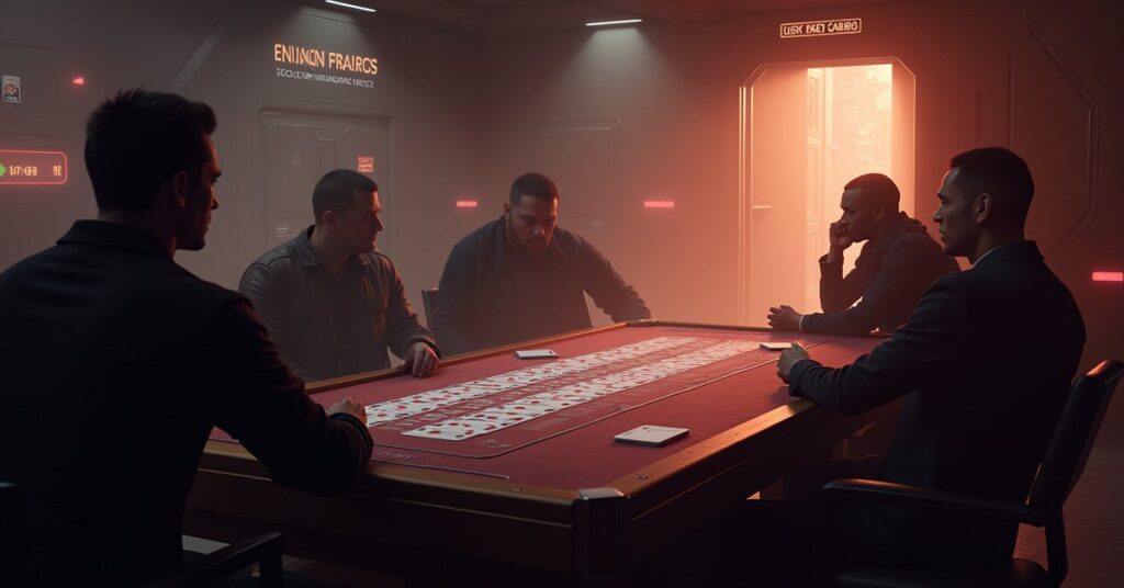 A high-stakes card game aboard a rogue space station in Star Trek Fleet Command