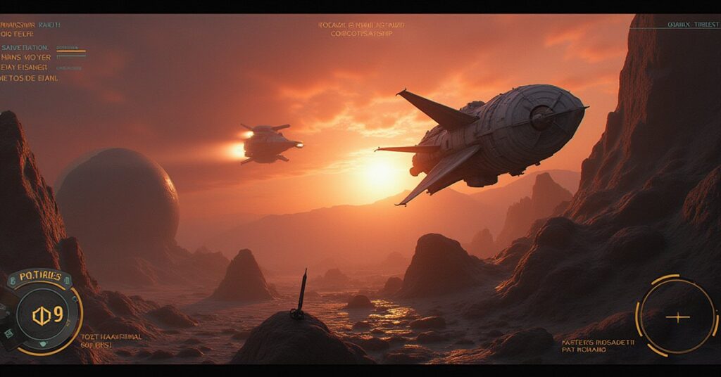 A starship fighting a Nausicaan raider while recording battle data in Star Trek Fleet Command