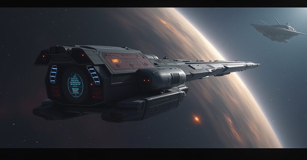 A disabled Klingon shuttle drifts near a quarantined colony as a trade ship slips away in Star Trek Fleet Command