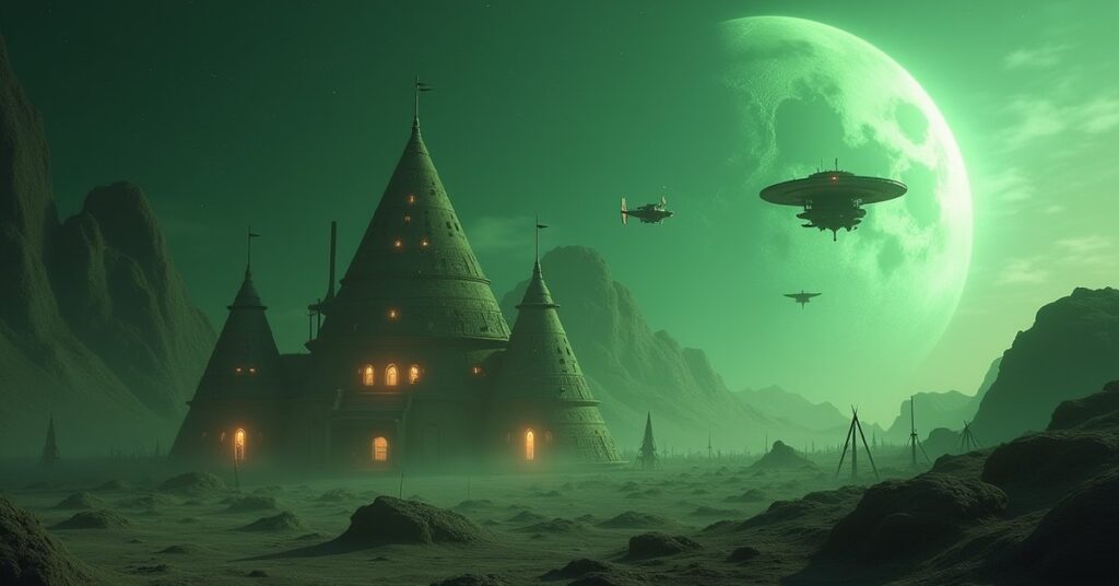 A starship defending a Romulan colony from pirate raiders in Star Trek Fleet Command