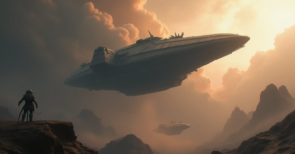 A Forsaken ship arrives at a small Aeonian colony as Surgewalkers drift nearby in Star Trek Fleet Command