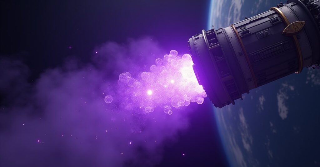 A glowing dilithium refinery module on a space station in Star Trek Fleet Command