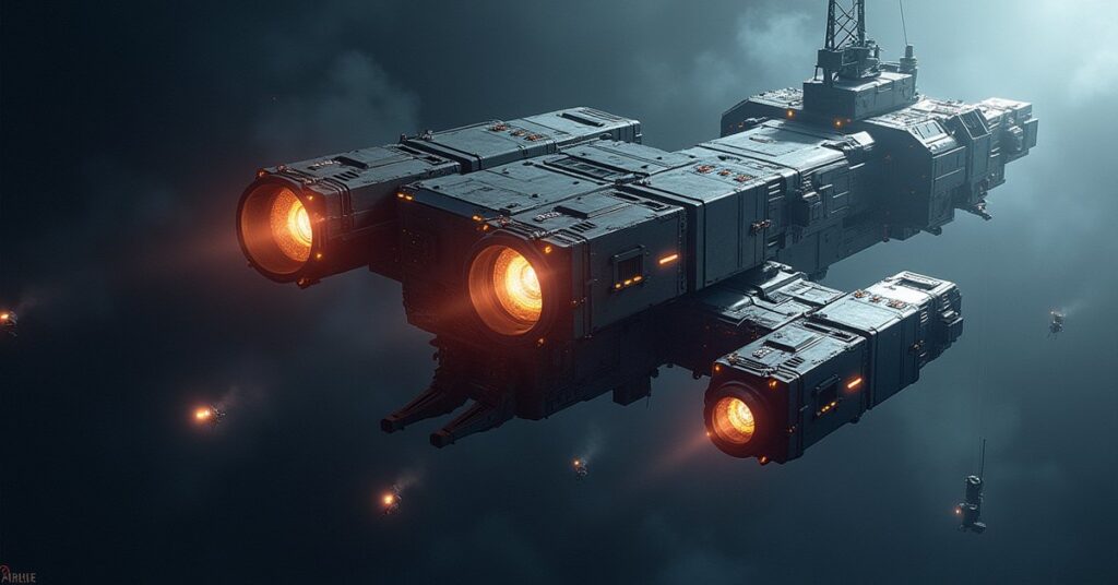 A space station adding three glowing research wings as construction drones work in Star Trek Fleet Command