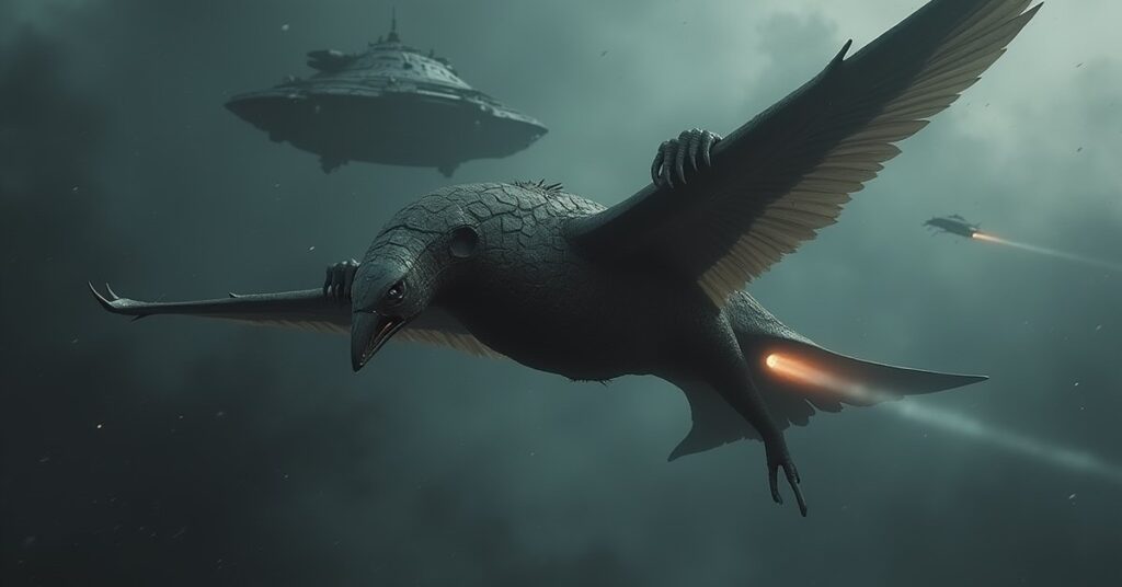 An old Klingon warship turns to fire on its pursuer above a stormy Klingon world in Star Trek Fleet Command