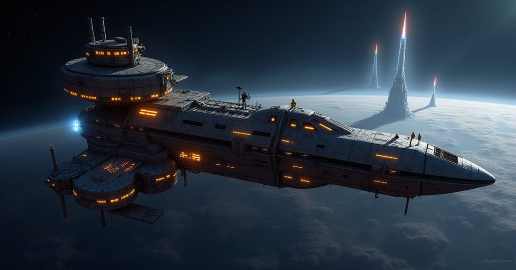 A space station research wing glowing with new lab modules as crews finish an upgrade in Star Trek Fleet Command