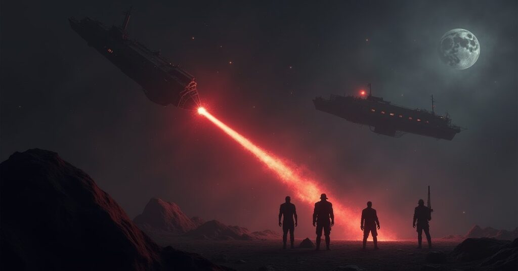 A combat ship answering a damaged trader's distress signal in Star Trek Fleet Command