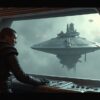 A young Klingon warrior confronting a traitor on a starship viewscreen in Star Trek Fleet Command