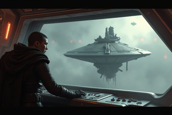 A young Klingon warrior confronting a traitor on a starship viewscreen in Star Trek Fleet Command