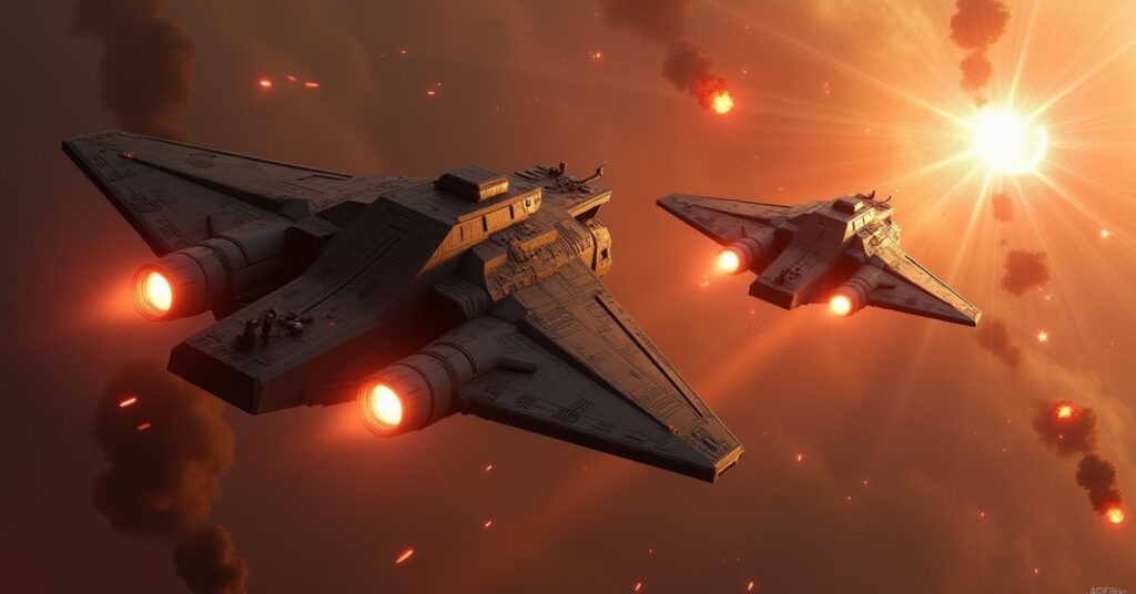 Federation starships raiding a Klingon world as Birds-of-Prey rise in Star Trek Fleet Command