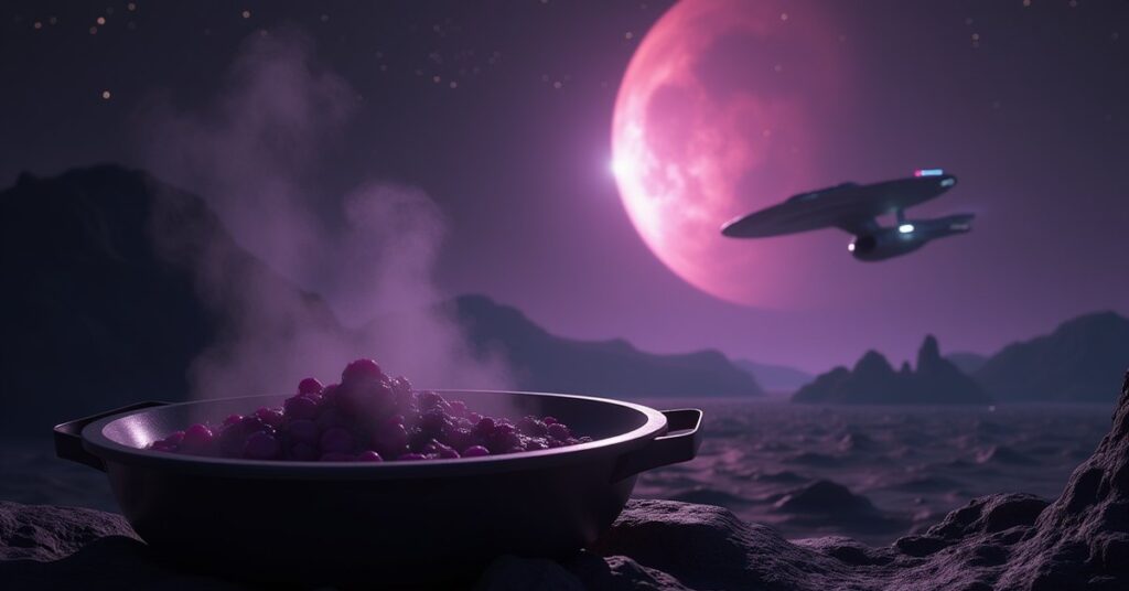 Deep Space Nine above Bajor with a disabled Cardassian ship and a pot of stew in Star Trek Fleet Command