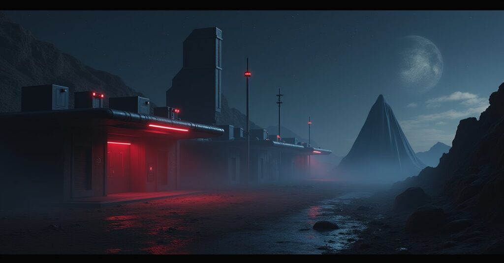 A Romulan security station with alarms flashing after a breach in Star Trek Fleet Command