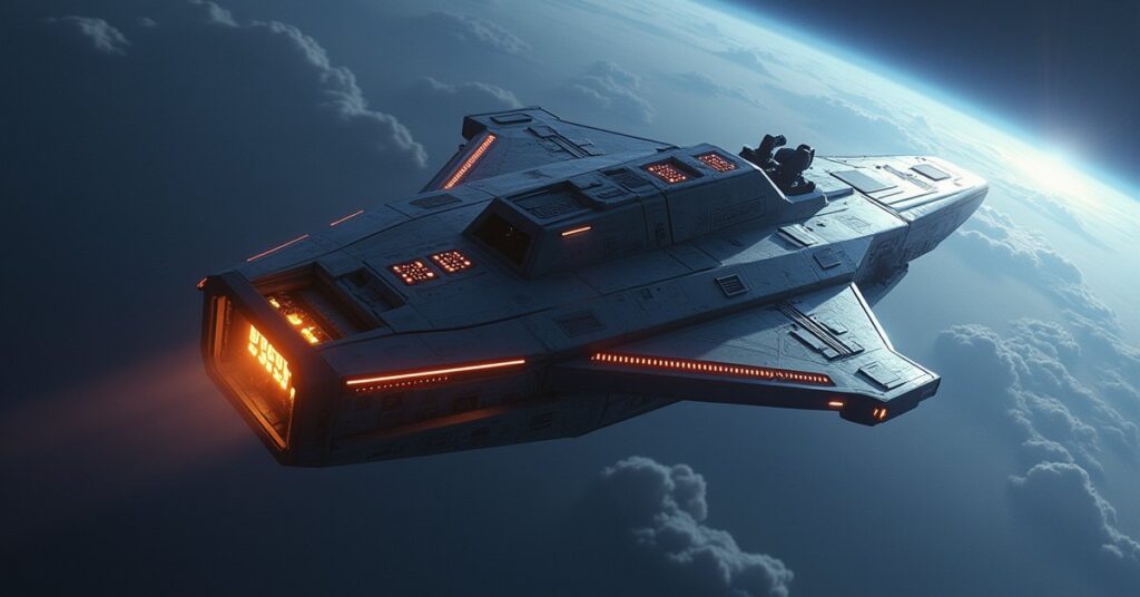 A ship escaping a security vessel with a stolen painting in Star Trek Fleet Command