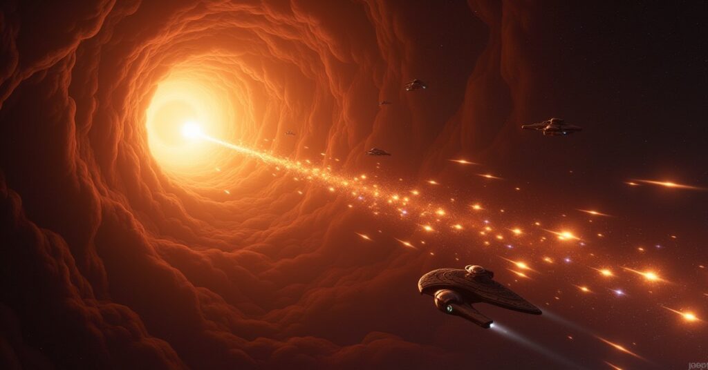 Deep Space Nine under attack as the Defiant lays a minefield near the wormhole and Jem'Hadar ships swarm in