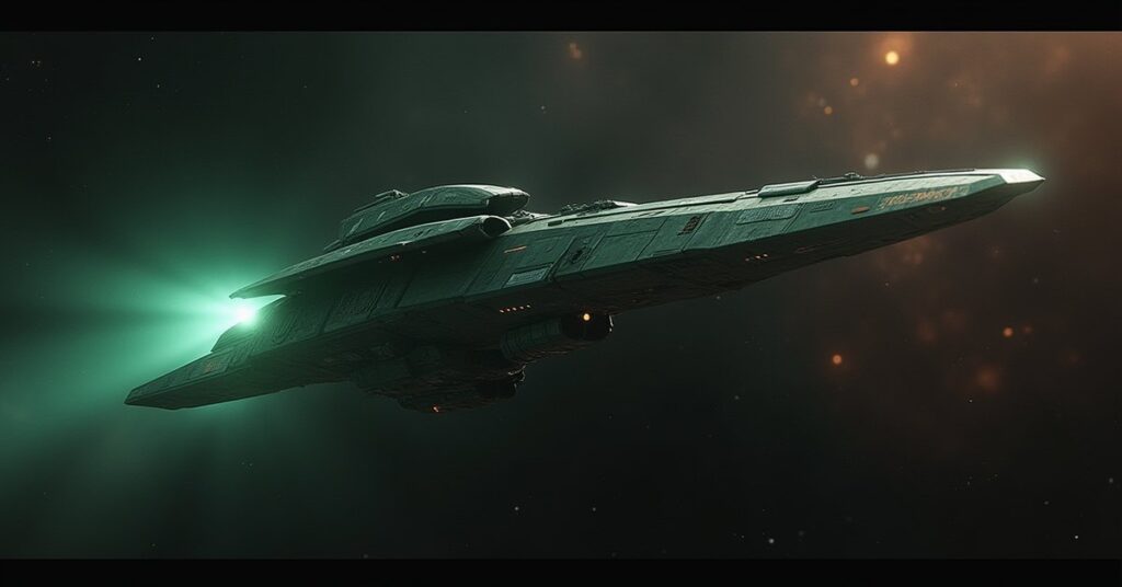 A cloaked Romulan ship moving through Klingon space in Star Trek Fleet Command