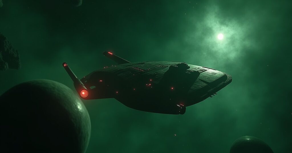 A starship capturing a fleeing vessel with a tractor beam in Star Trek Fleet Command
