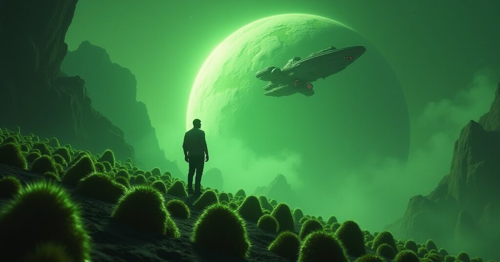A starship orbits a planet overrun by Tribbles in Star Trek Fleet Command