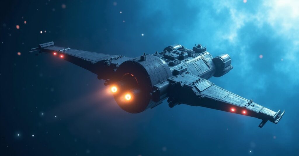 A small space station extending its central command module with construction drones in Star Trek Fleet Command